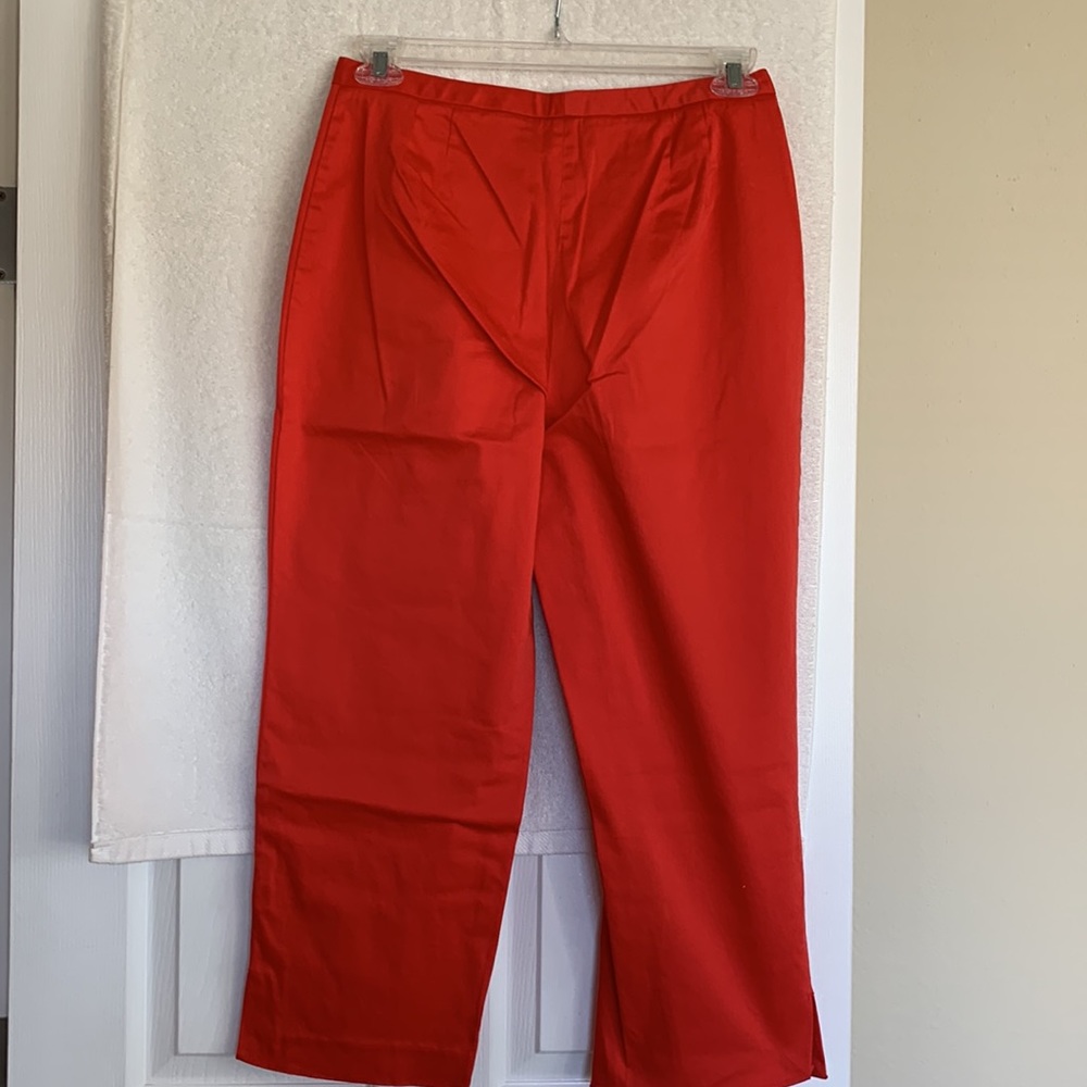 Charter club crop pants. Good stretch good condition. Orange red color - Picture 3 of 5